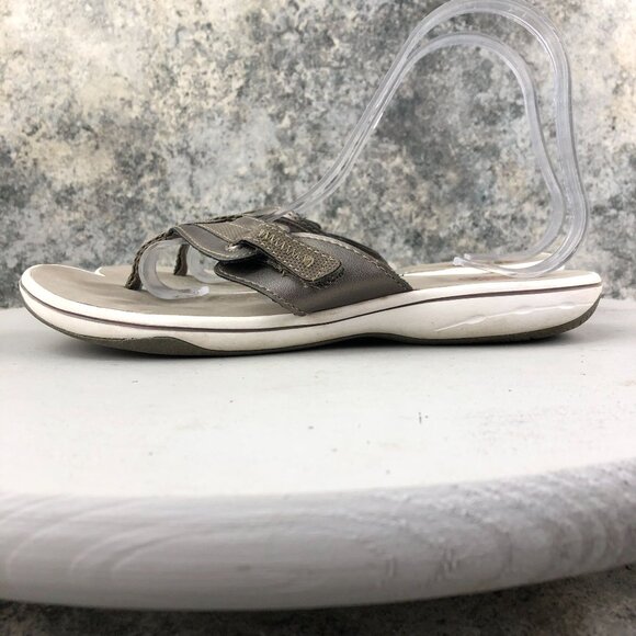 Earth Spirit Women's Size 8 Brown Open Toe Slip On Flip Flops Sandals Toe Post - Picture 5 of 13